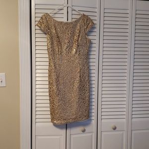 Gold sequin dress